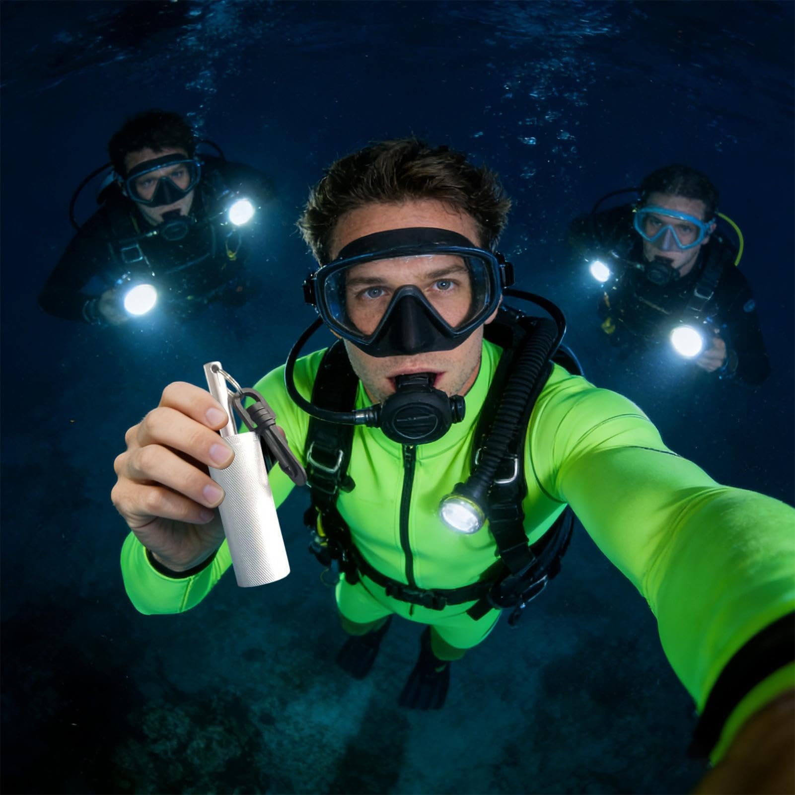 Shaker di Rumore da Immersione | Sonda di Segnalazione Resistente Ad Alta Pressione | Bastone di Comunicazione Subacquea con Gancio,per Subacquei in Acque Complesse a Bassa visibilità per