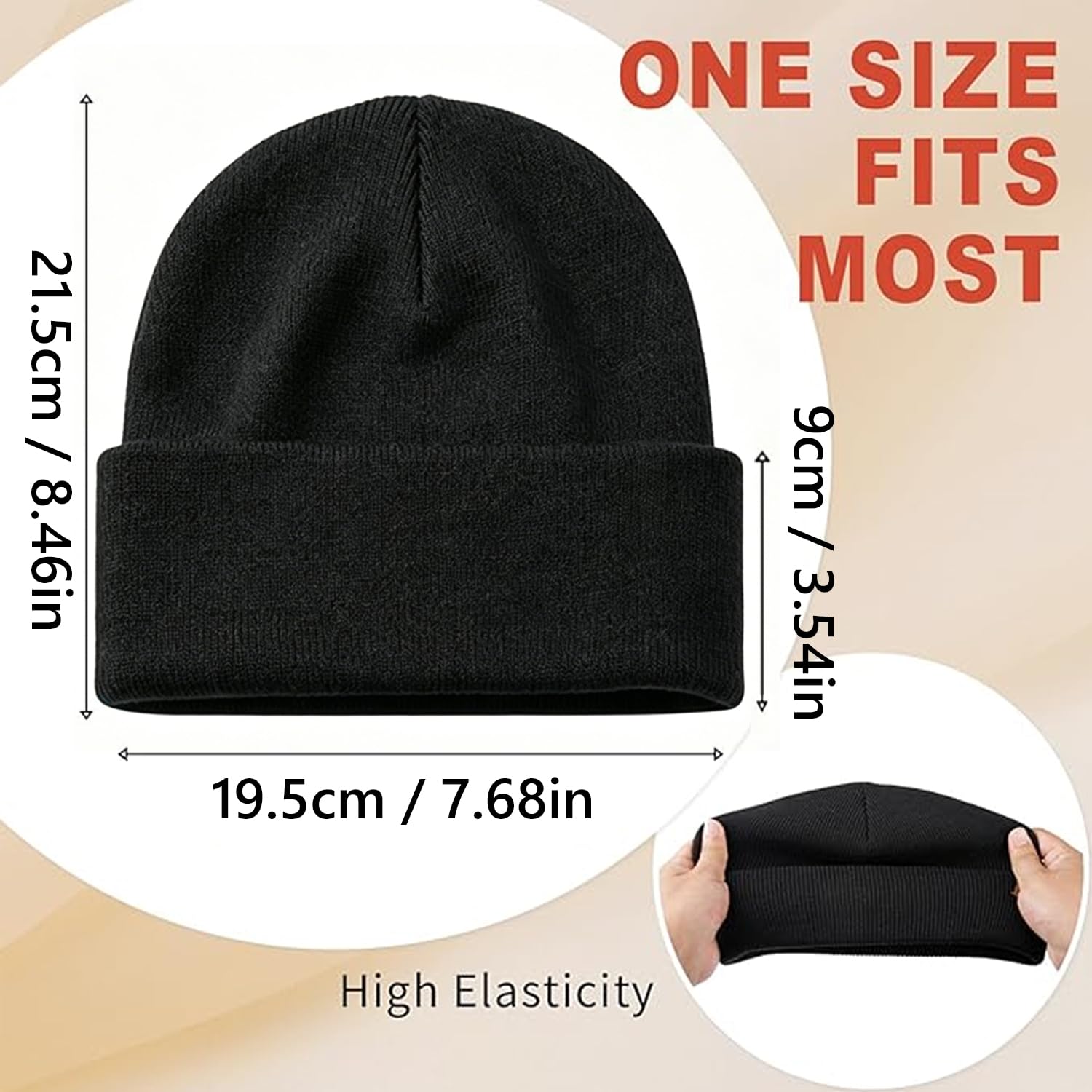 Pack Beanies - Gorros de invierno cálidos de punto para hombres, mujeres y niños grandes (regalo de otoño e invierno para la familia)