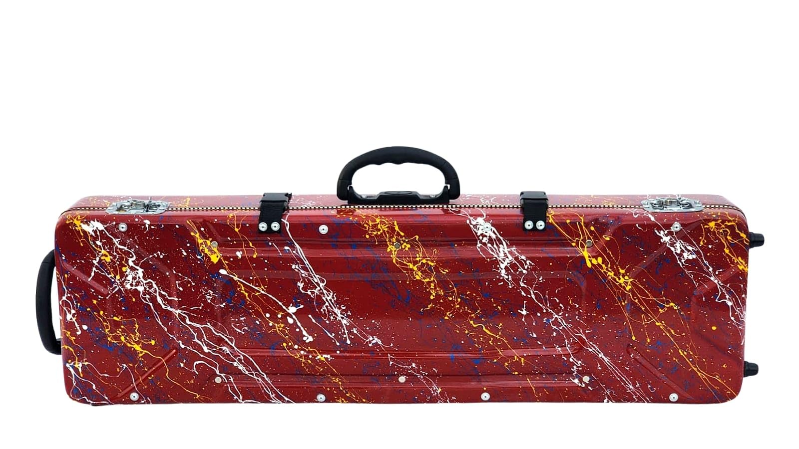 Miraj Musical Flute Hard Fiberglass Case/Cover/Bag/Box (RED Splash