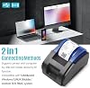 58mm Desktop Receipt Printer USB + BT 203 DPI Direct Thermal Printing Compatible with Linux/Mac/Android/iOS Systems High Speed Printing Support ESC/POS Command for Restaurants