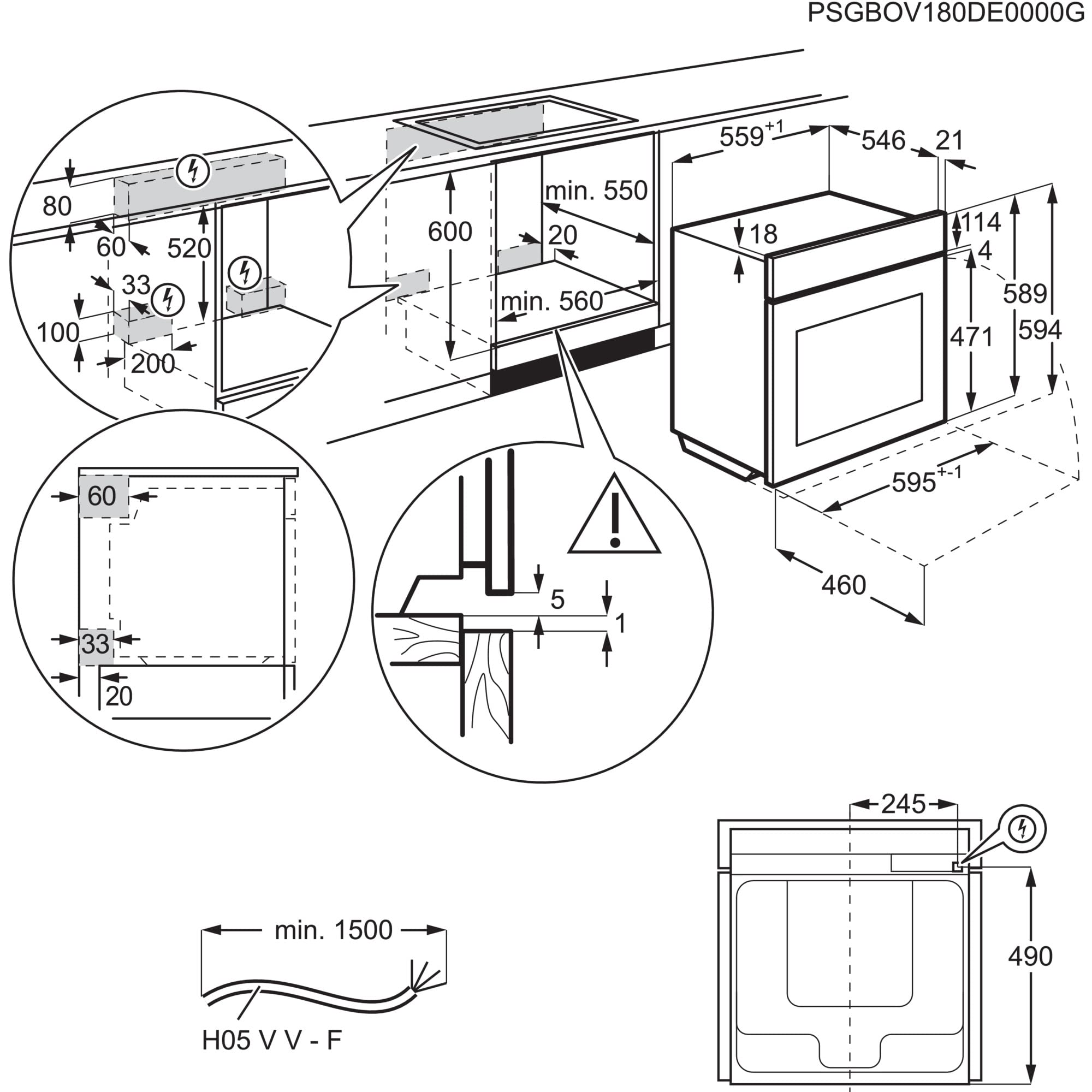 AEG BSE78228BM Four à vapeur/série 8000 cuisson vapeur : 100% vapeur avec assistant automatique/écran couleur TFT Full Touch/nettoyage à la vapeur/capteur de température centrale/fabriqué