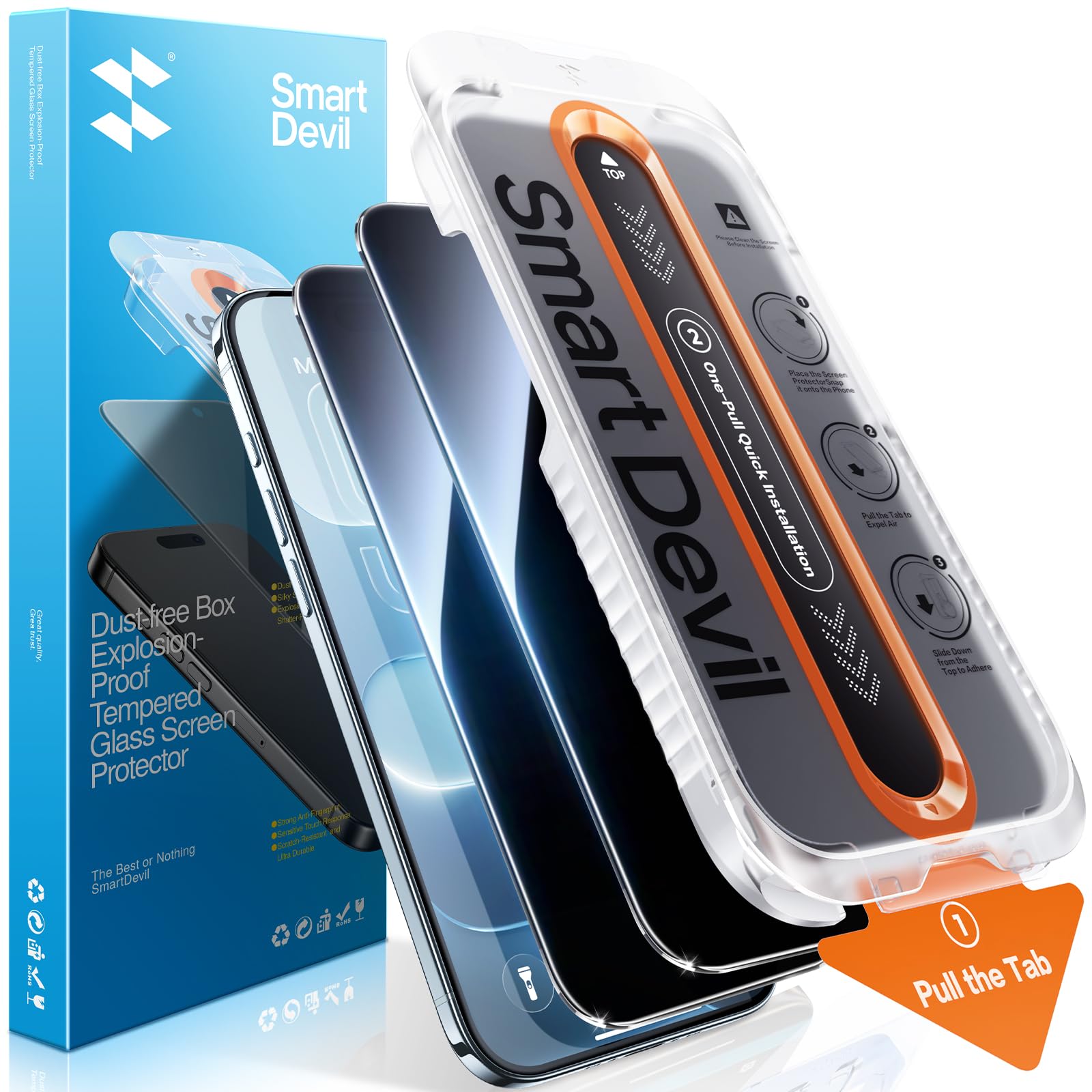 SMARTDEVIL 2 Pack Privacy Screen Protector for iPhone Air