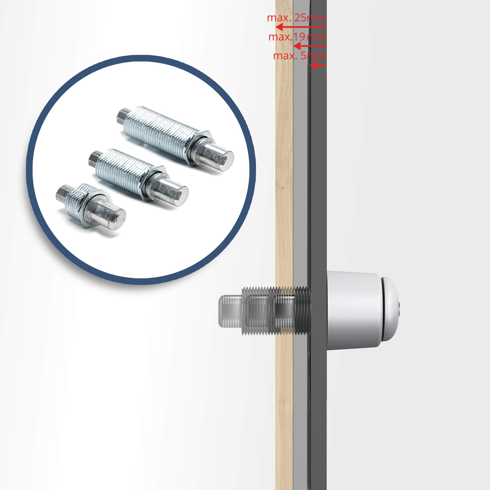KitLock Elektronikschloss KL1000 | für Spinde Schließfächer und Möbel | schlüssellos mit Zahlenschloss | horizontal Rechtshänder | silber