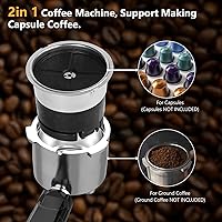 Vista 8 de COWSAR Máquina de café expreso de 20 bares, máquina comercial de café con leche y capuchino con espumador de leche automático, para café molido