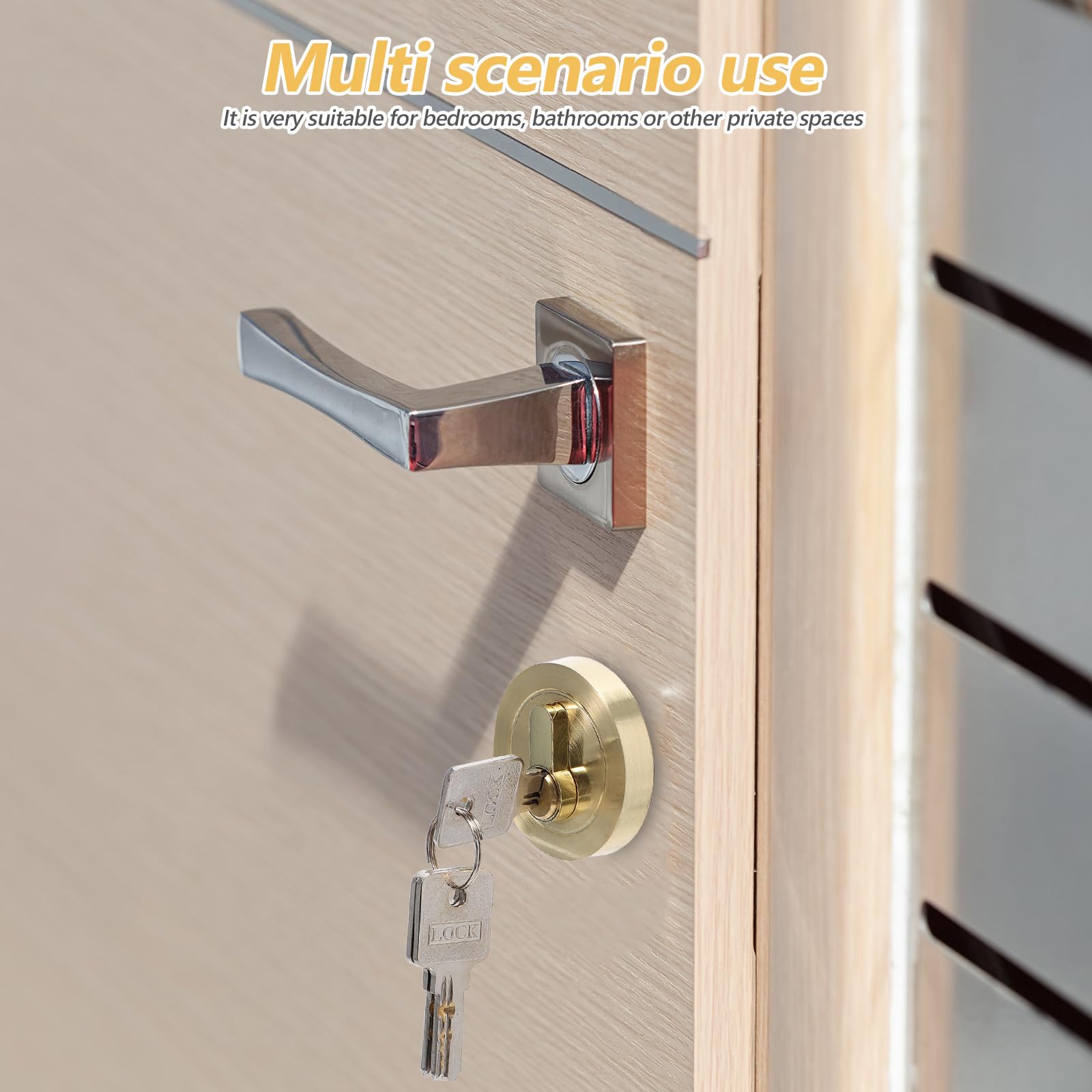 Cerradura de Puerta Cilindro Llave para Dormitorio