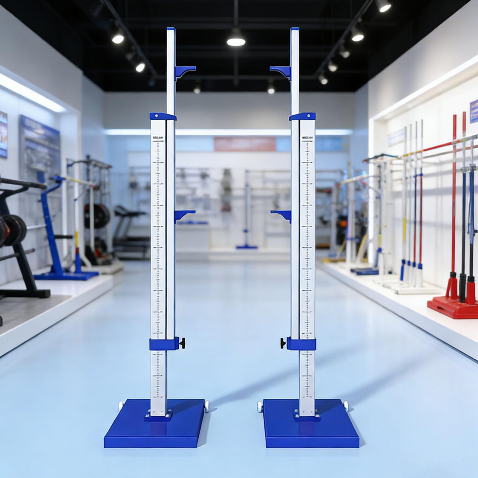 GYKOZY Aluminum Competition Track Field High Jump Posts,Portable High Jump Training Standard,With 2 Adjustable Uprights Frames,Athletics Jumping Events Tester,For Outdoor School