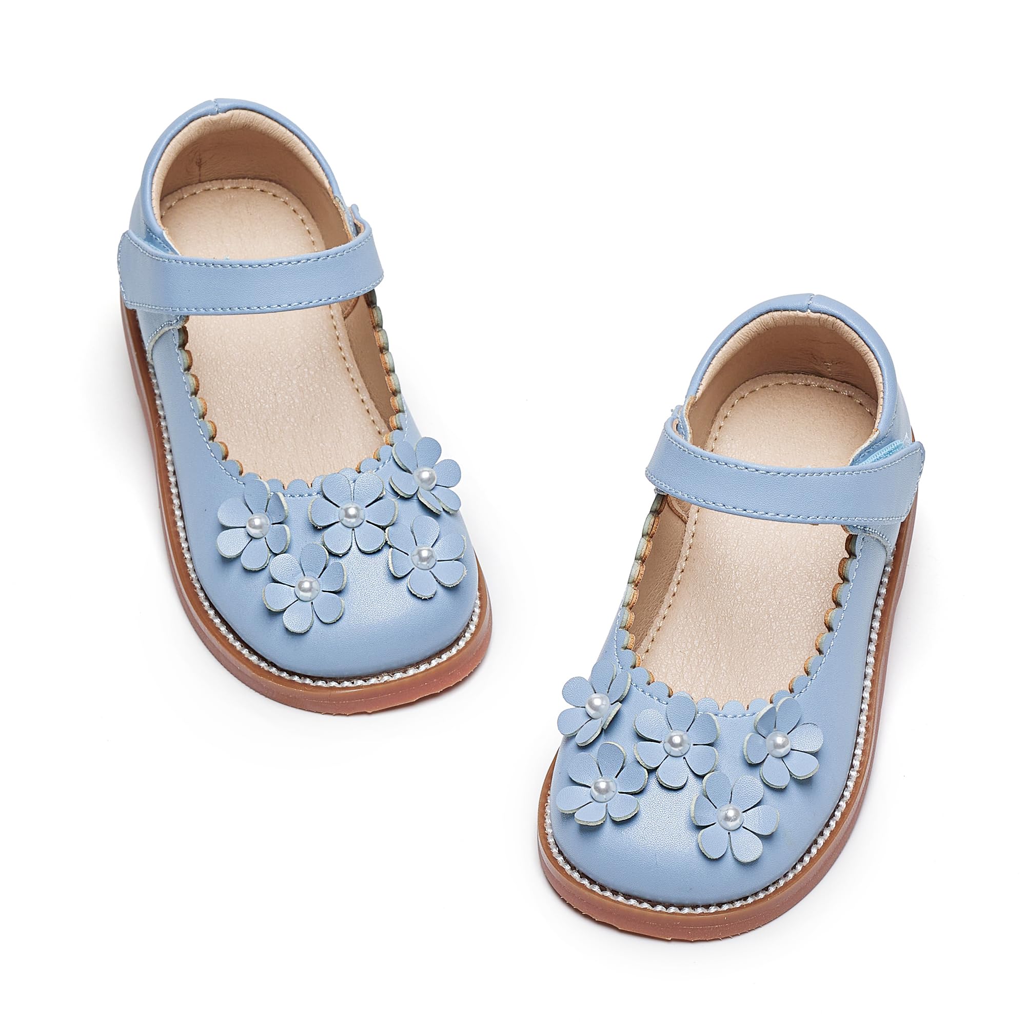 GINFIVE Toddler Girls Mary Jane School Oxford Dress Flat Shoes for Wedding
