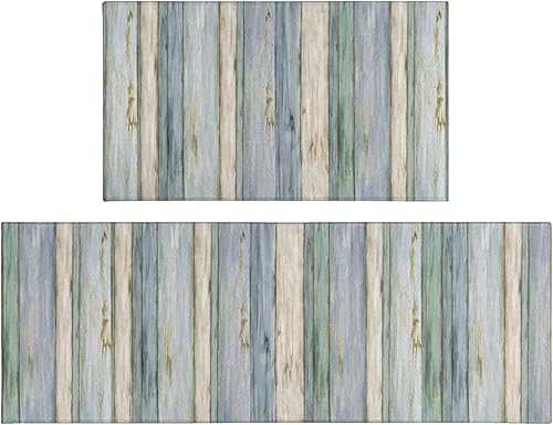 Miniatura 8 de Juego de 2 alfombras de cocina de girasol, coloridas flores de primavera y verano, antideslizantes, lavables, alfombras de cocina con respaldo de