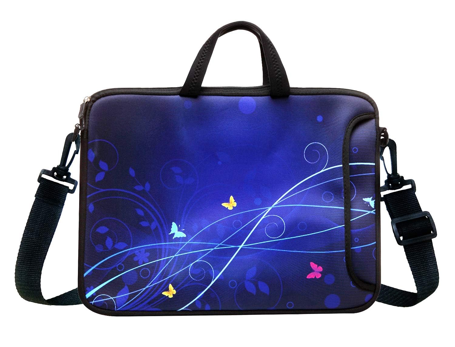 17-Inch to 17.3-Inch Neoprene Laptop Shoulder Messenger Bag Case Sleeve For 16 16.5 17 17.3" Inch Acer/Asus/Dell/Lenovo/HP/Macbook (Blue)