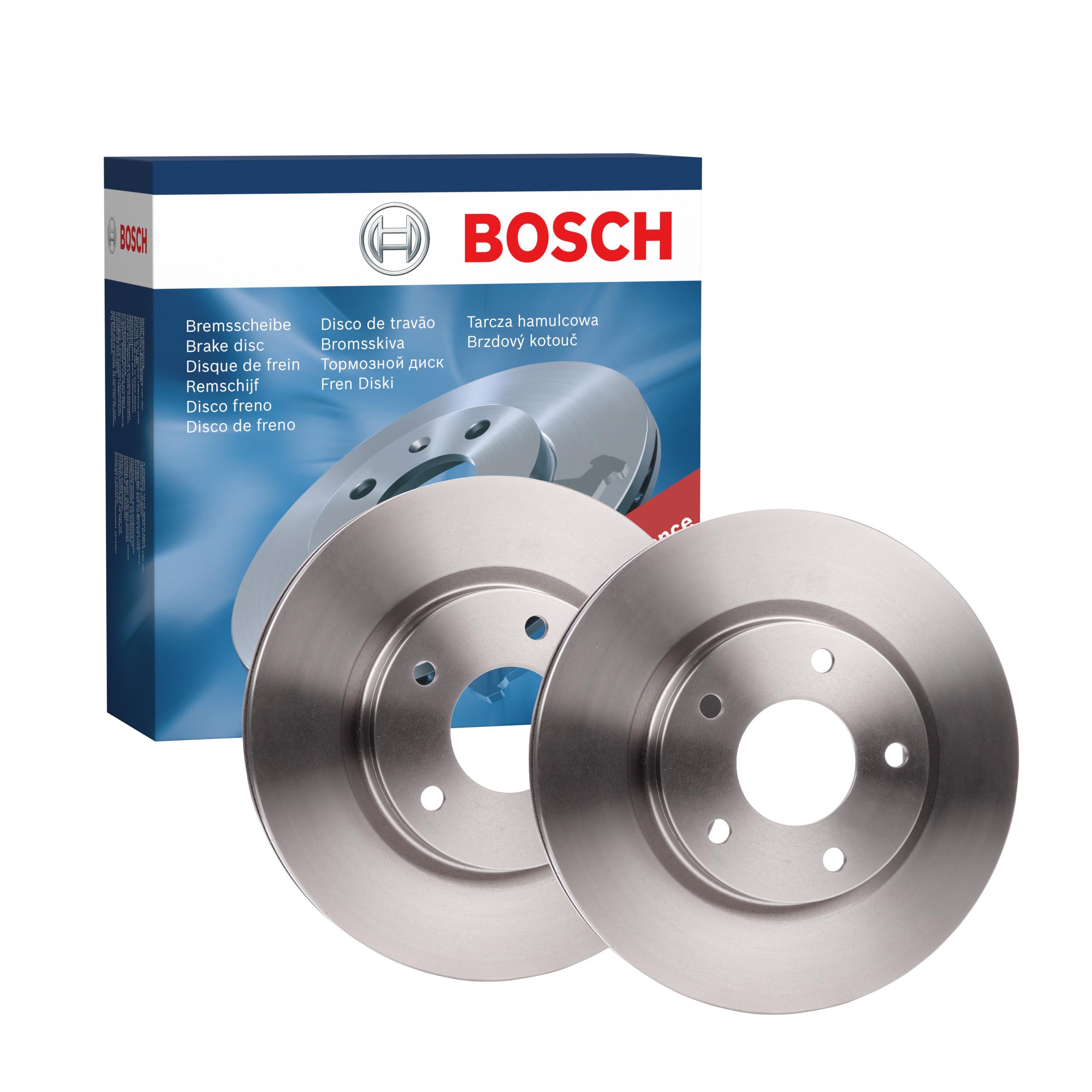 Bosch Bosch BD1715 Brake Disc Set - 279.6 mm Vented Discs - Front Axle - ECE-R90 Certified - Good Cooling, Reliable Braking, Corrosion