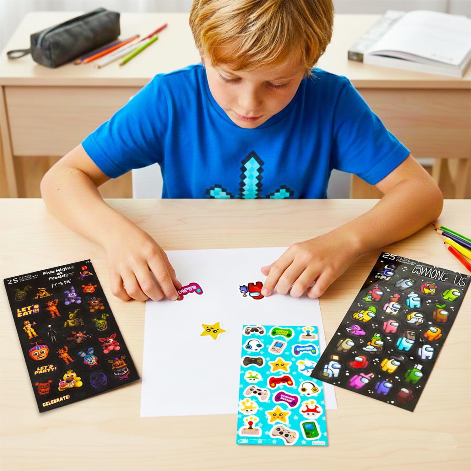 Ultimate Video Game Coloring and Activity Book Set - Bundle with Sonic the Hedgehog, Minecraft, Pokemon Kids Coloring Pages Plus Stickers, More | Video Game Activity Books for Boys 4-8, 3-5, 8-12