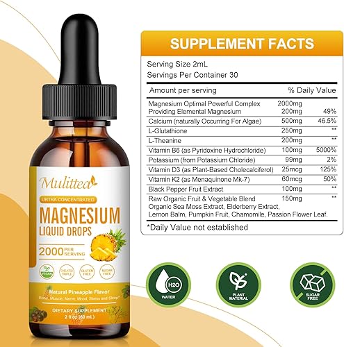 Miniatura 3 de Complejo líquido de glicinato de magnesio