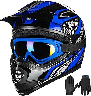 ILM Youth Kids ATV Motocross Helmet Goggles Sports Gloves Dirt Bike Motorcycle Off Road