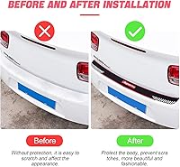Vista 3 de Protector de parachoques trasero de automóvil, universal de goma negra antiarañazos/antideslizante, almohadilla protectora de puerta de maletero