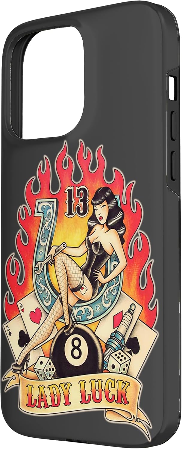 Lady Luck Gambler Pretty Girl Case for iPhone 15 Pro Max
