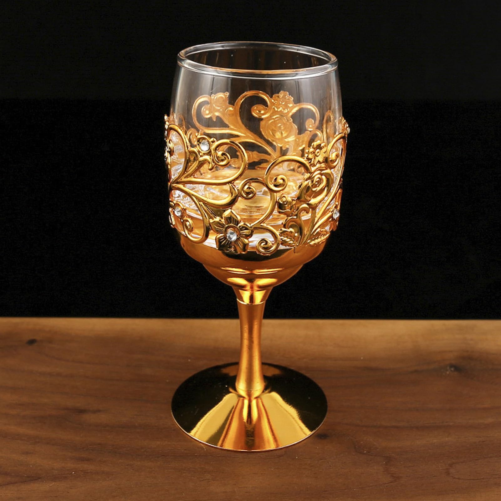 Juego de 6 vasos de copa vintage, copas de vino, vasos de vidrio con patrón en relieve, vasos transparentes para beber, copas de bebida, vasos de bar para té helado, vino, cerveza, jugo,