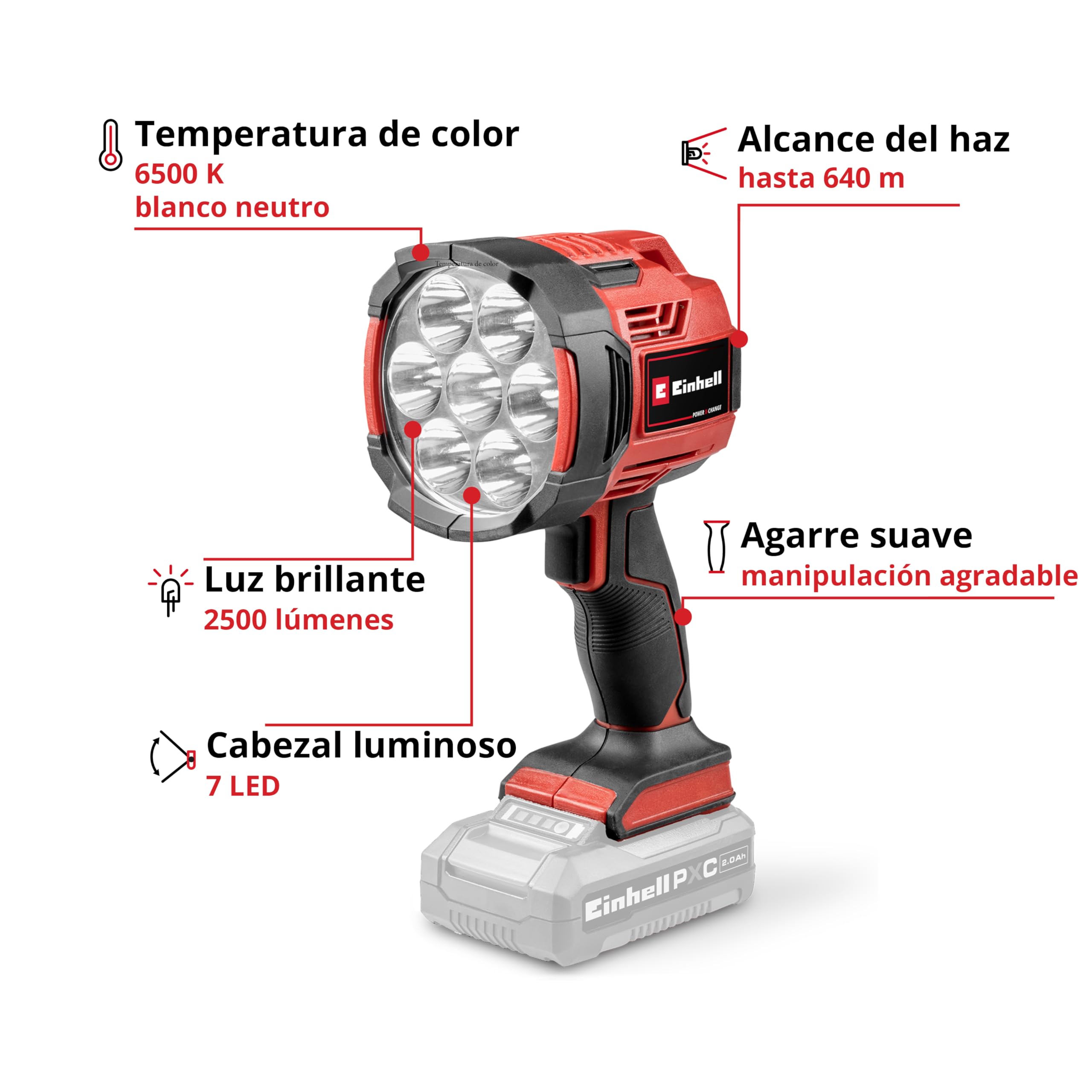 Einhell Lámpara con batería TE-CL 18/2500 Li-Solo