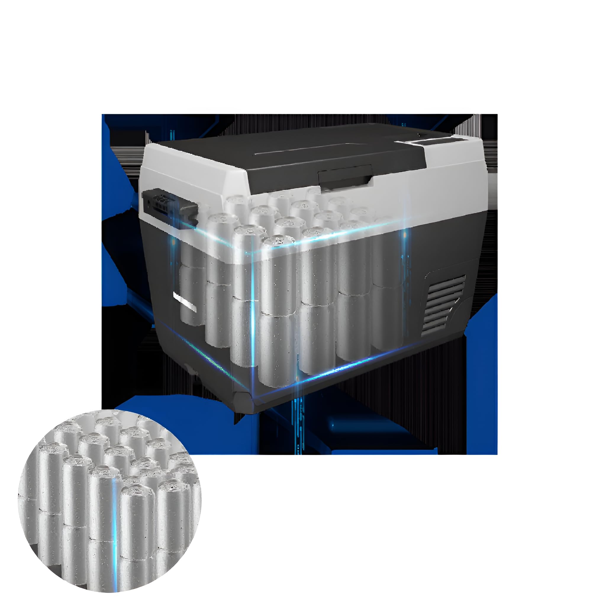 12V Portable Car Refrigerator Freezer 31QT - Dual Zone Electric Cooler for Vehicles, Camping & Road Trips - AC/DC Plug-In Fridge with Wheels, 12/24V DC 110-240V AC Compact Car Fridge