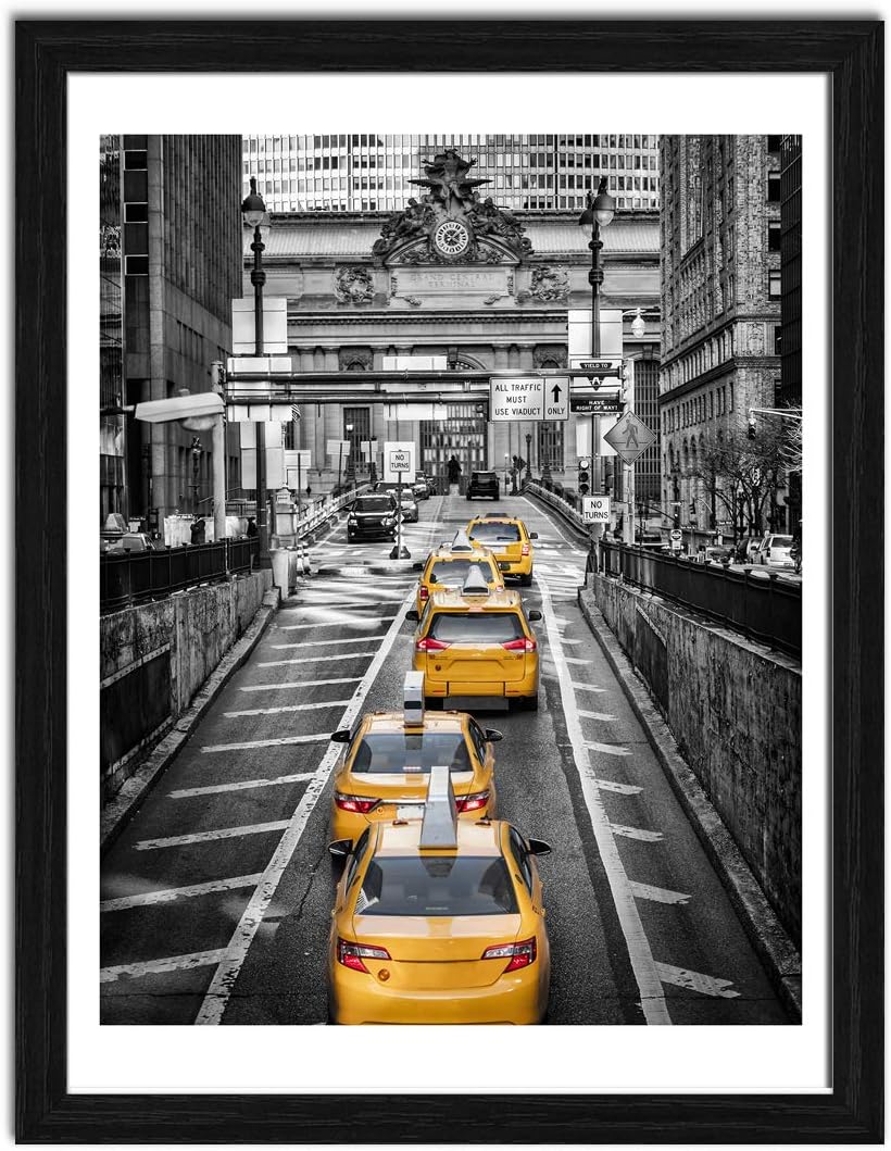 Finefrarm 12x16 Frames Display 11x14 Picture with Mat or 12 x 16 Photo Without Mats Black Picture Frames Wall Art for Living Room and Office Wall Mounting Decor