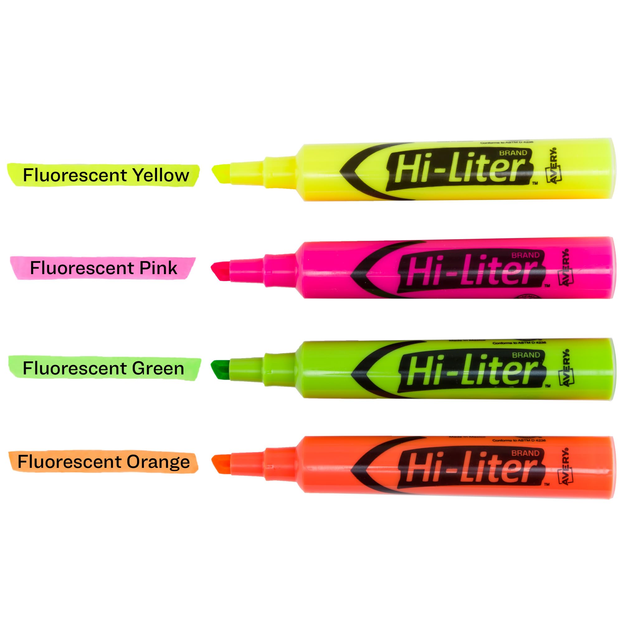 Avery Desk Style Highlighters venduto in confezioni da 6