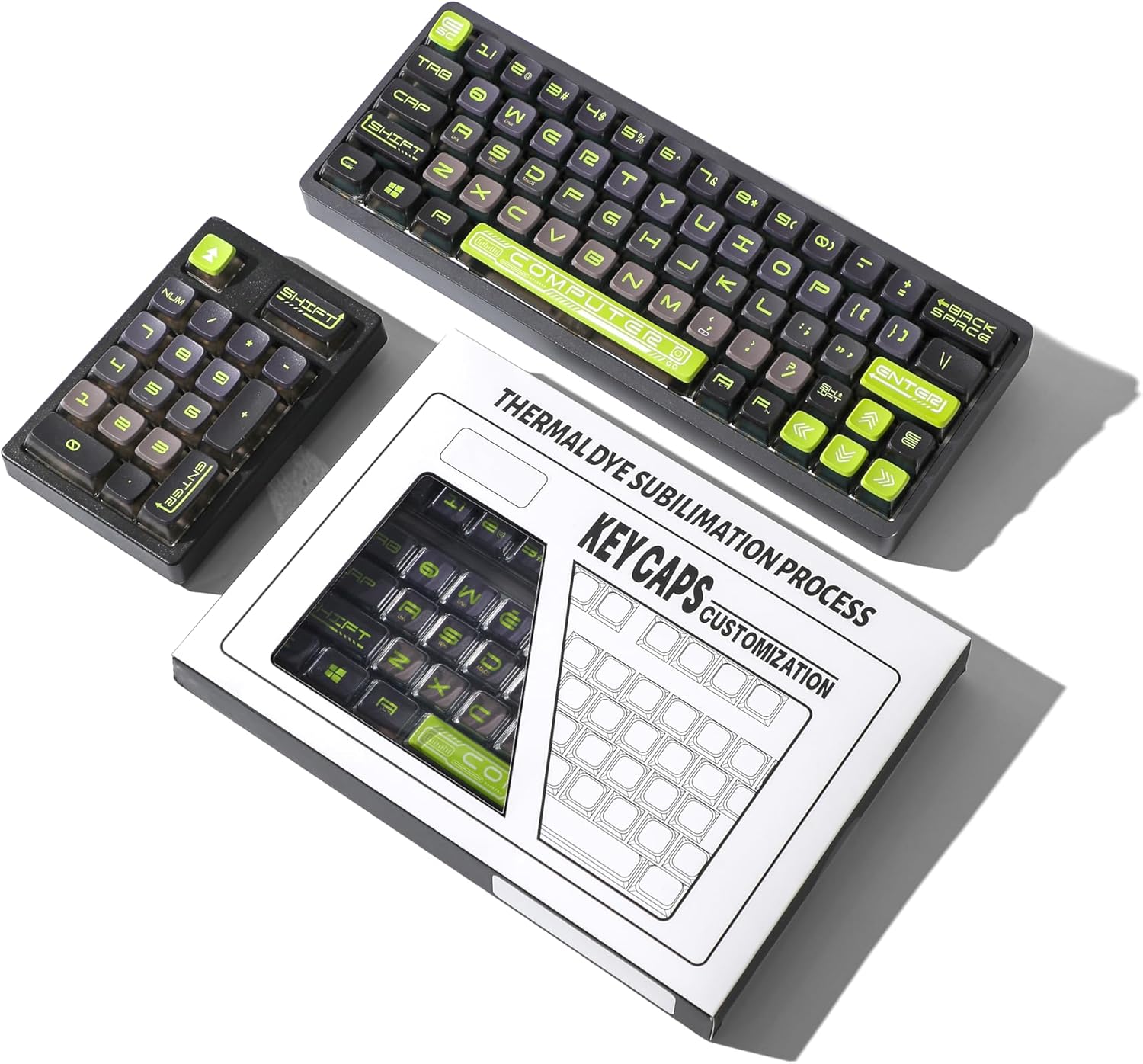 XDK Pudding Keycaps Shine Through PBT keycaps, Backlit RGB keycaps for Gaming Mechanical Keyboard Custom Key Caps