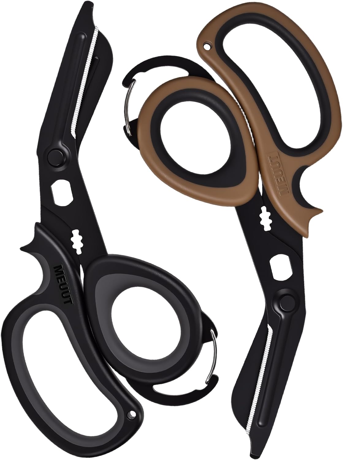 MEUUT All Purpose Scissor –Multi-Purpose Utility Scissors for Kitchen, Crafts, Camping, Emergency & Industrial Use Heavy Duty Stainless Steel with Micro-Serrated Blade & Safety Cover