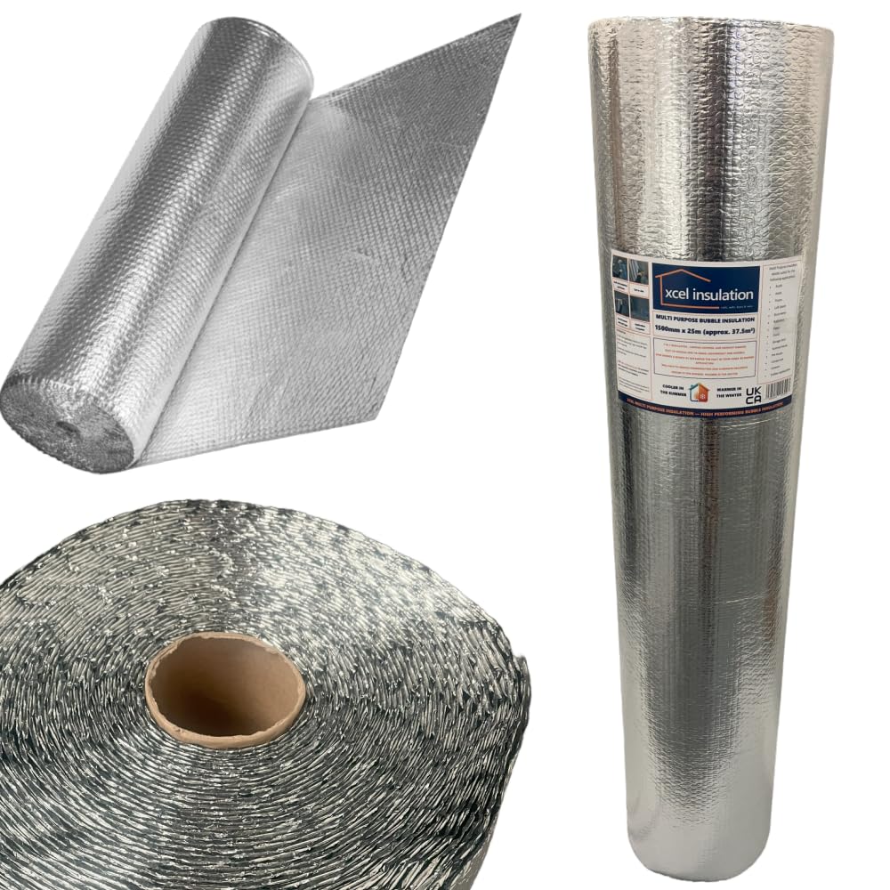 Xcel Insulation Silver 1500Mm X 25M, Xcel Multi Purpose Insulation, Thermal Aluminium Foil, Reflective & Radiant Barrier