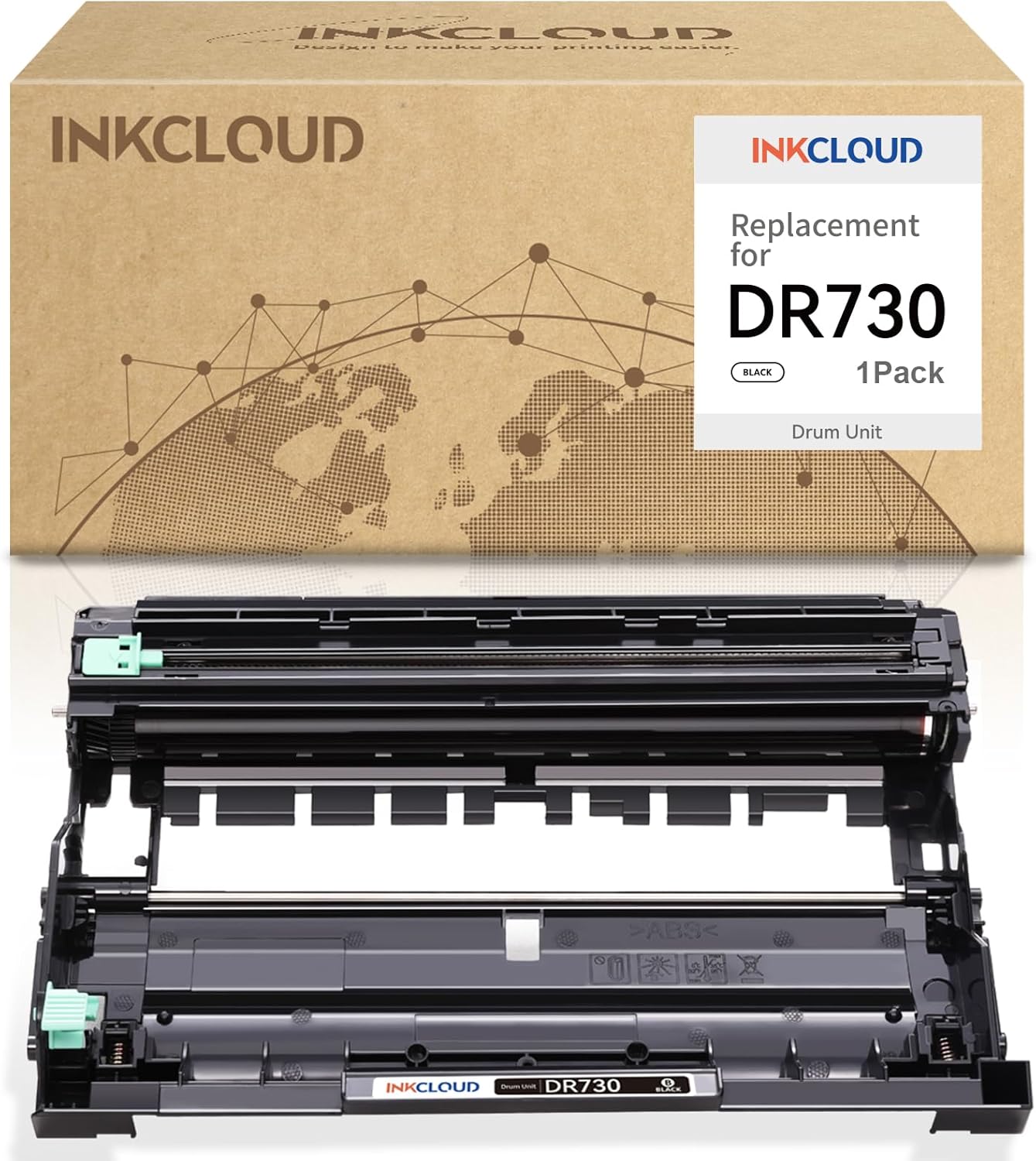 DR730 Drum Unit Compatible Replacement for Brother DR730 DR 730 760 Work with HL-L2350DW HL-L2395DW HL-L2390DW HL-L2370DW HL-L2370DWXL MFC-L2750DW MFC-L2710DW DCP-L2550DW Printer