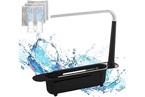 2-in-1 Telescopic Sink Storage Rack, Retractable Sponge Holder Dish Drying Rack