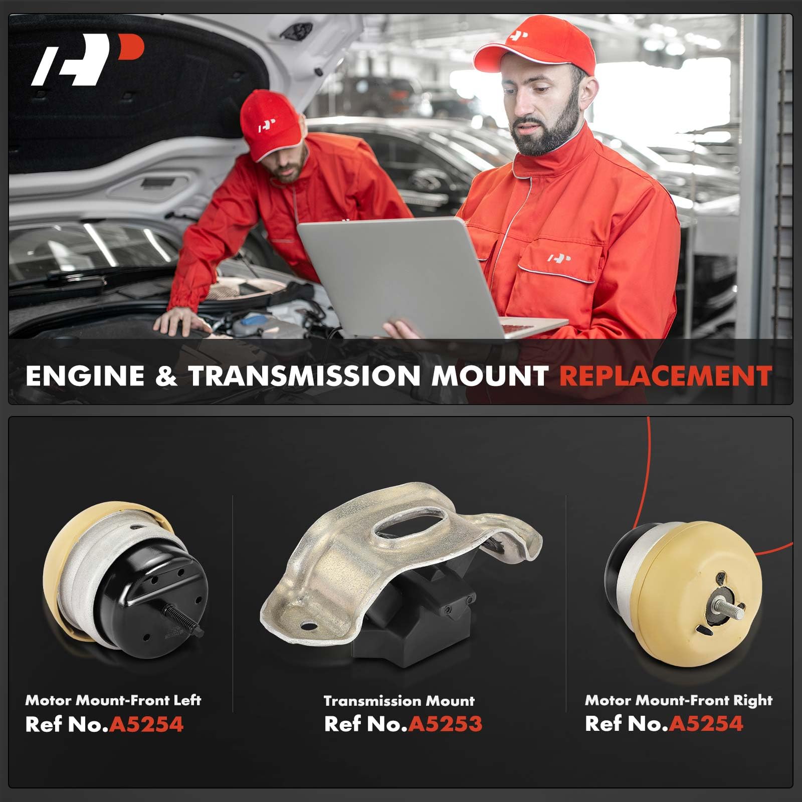 3-Piece Engine Motor & Transmission Mount Set – For Ford F-100, F-150, F-250 5.0L – AM High Quality