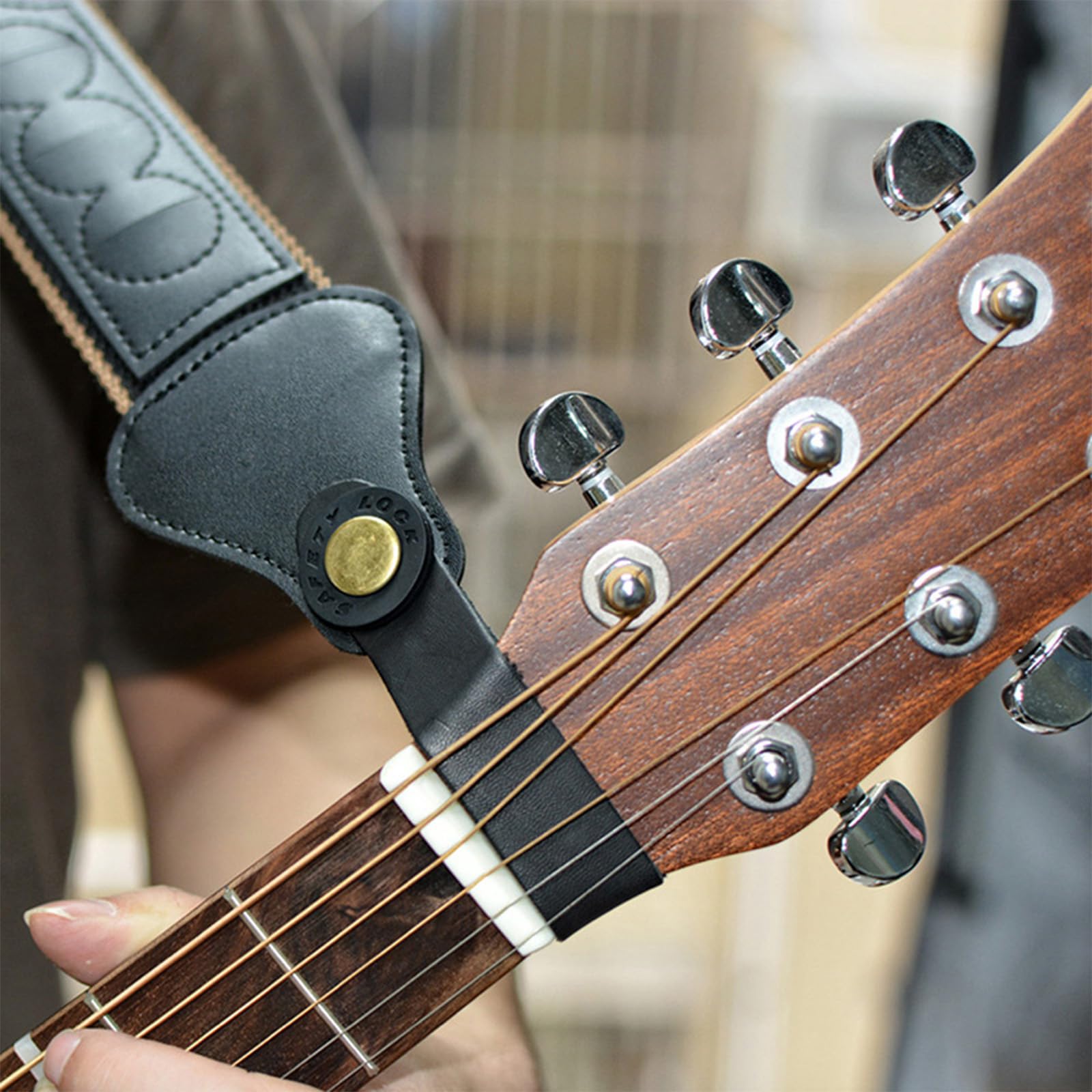 10PCS Leather Guitar Neck Strap?Guitar Headstock Strap Tie?Leather Guitar Strap Button?Acoustic Guitar Headstock Strap Tie?Guitar Strap Lock for Acoustic?Guitar Accessories for Acoustic