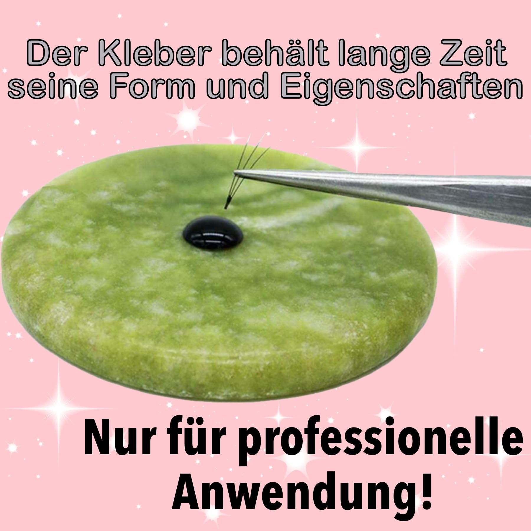 LOVELY Wimpernkleber FOCUS - schneller Kleber, Trocknungszeit: 0,5 Sekunden, 8 Wochen Haftkraft, beständig - Wimpernkleber für Wimpernverlängerung geeignet für Studios & Fremdanwendung - 6ml Schwarz