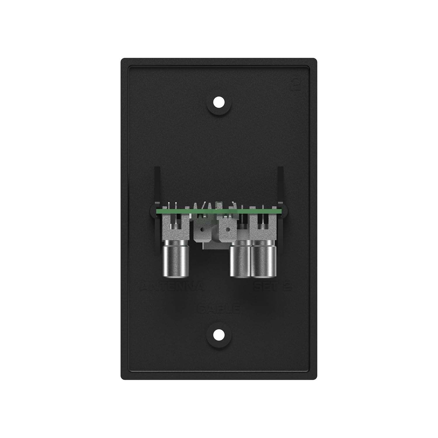 Winegard RV-8032 Wall Plate Power Supply – Black – RV Antenna Power & 2-TV Splitter with Cable Input