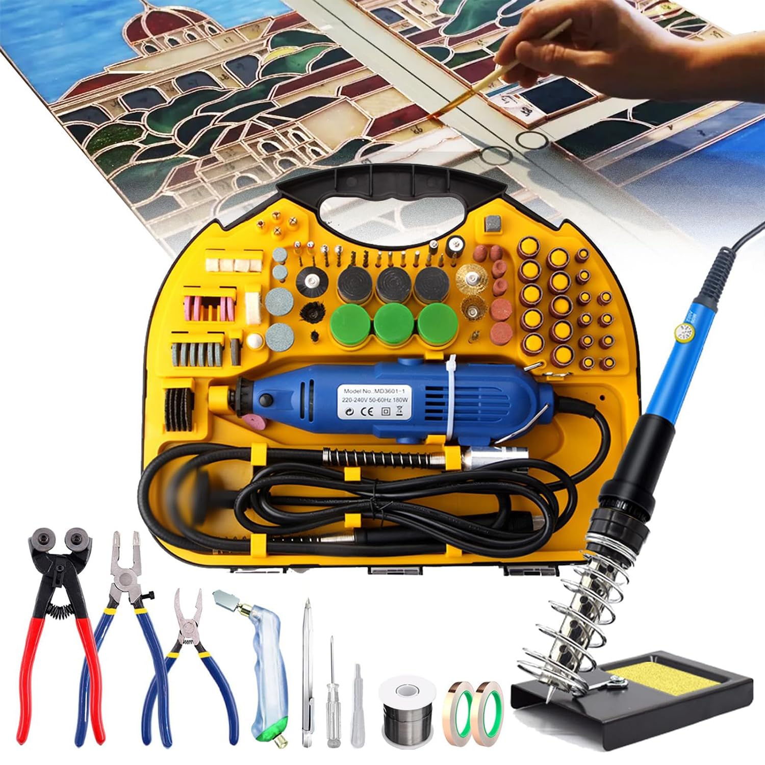 Kit de vitrail pour mosaïque : fini les casses de verre grâce aux pinces robustes et graveur