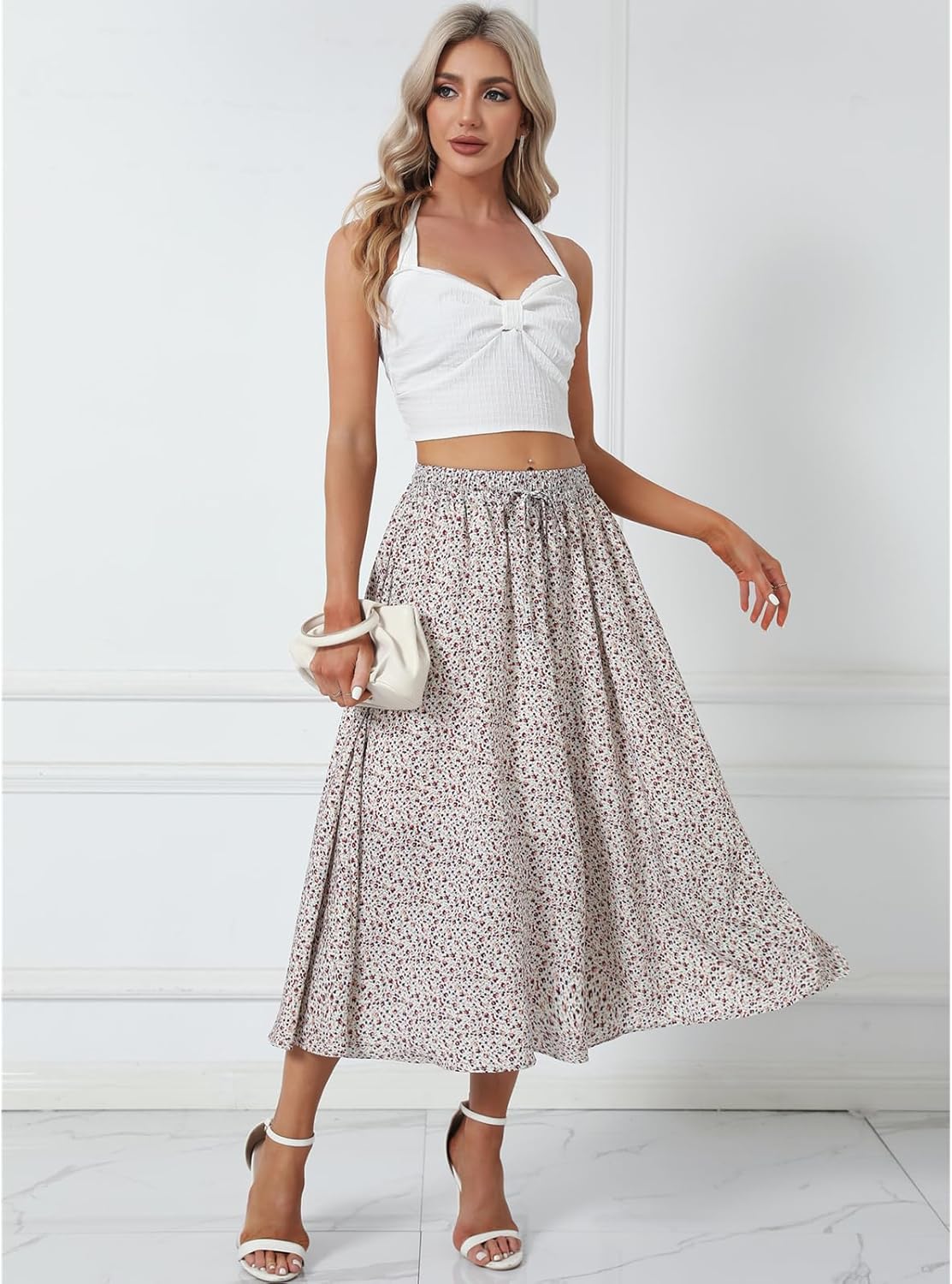 Maxi Skirts for Women with Pockets Long Midi Length Casual Skirt for Holiday - Image 7
