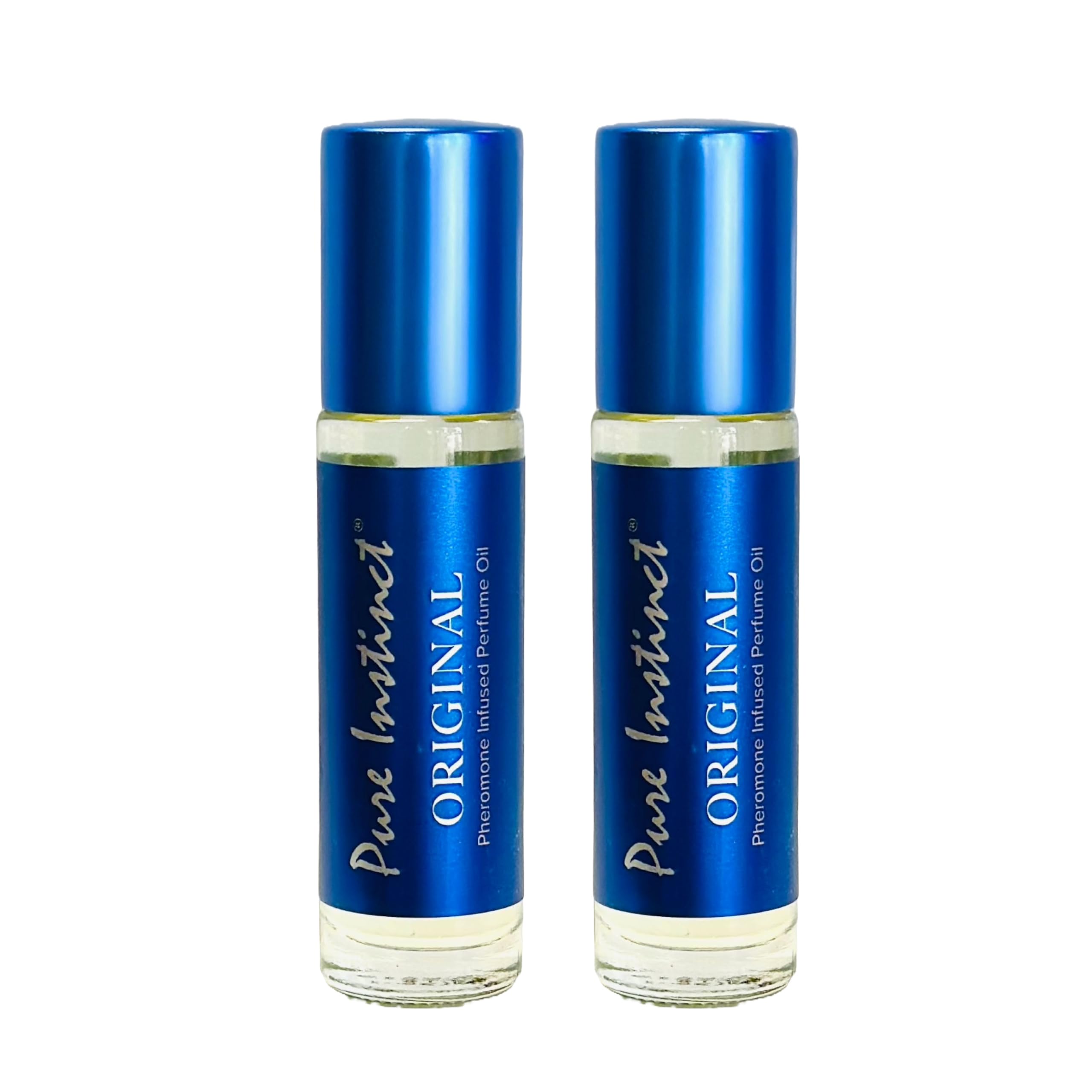 Pure Instinct Roll-On (2-Pack) - The Original Pheromone Infused Essential Oil Perfume Cologne - Unisex For Men and Women - TSA Ready