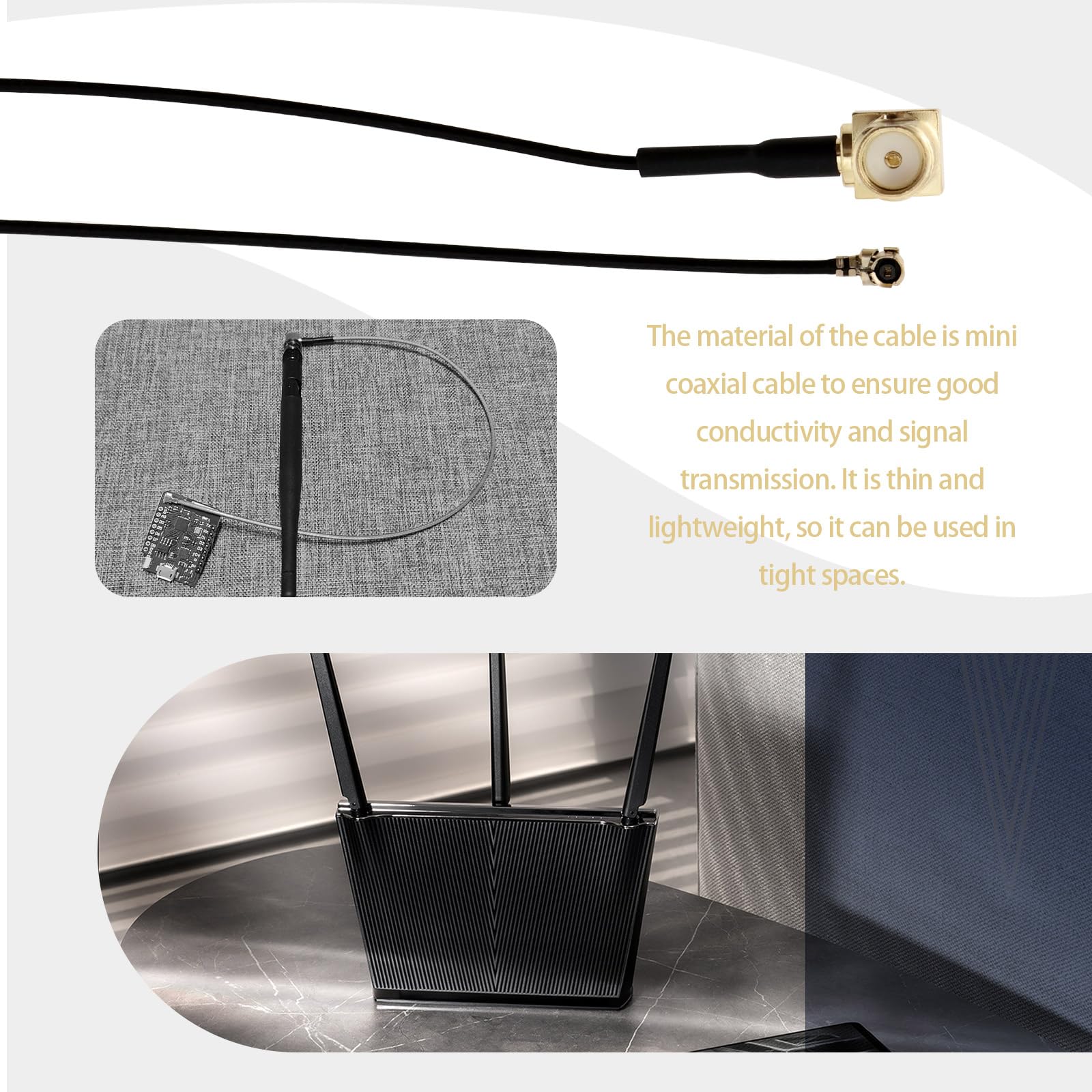 Cavo Prolunga IPX A RP-SMA 30cm - Per Antenna WiFi, Reti Wireless E Mini PCI - Foto 4