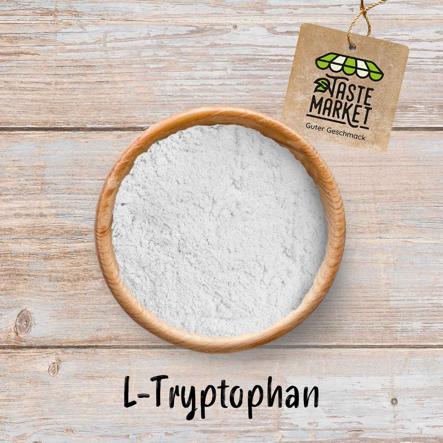 L-Tryptophan Pulver 500g – Reine Aminosäure – Ohne Zusätze – Geschmacksneutral – Frei Dosierbar – TASTE MARKET