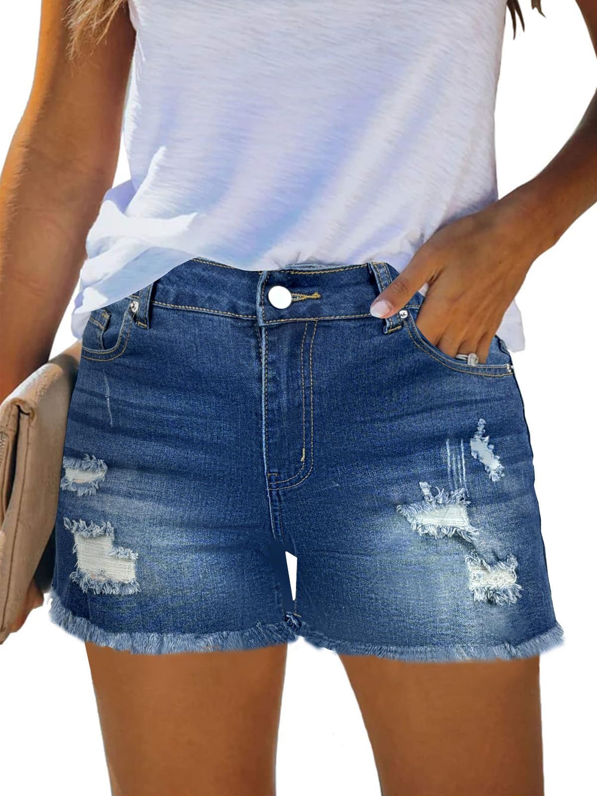 MixShe Shorts for Women Denim Pants Womens Jeans Spring Break Essentials Fashion Beach Vacation Clothes Summer Outfits