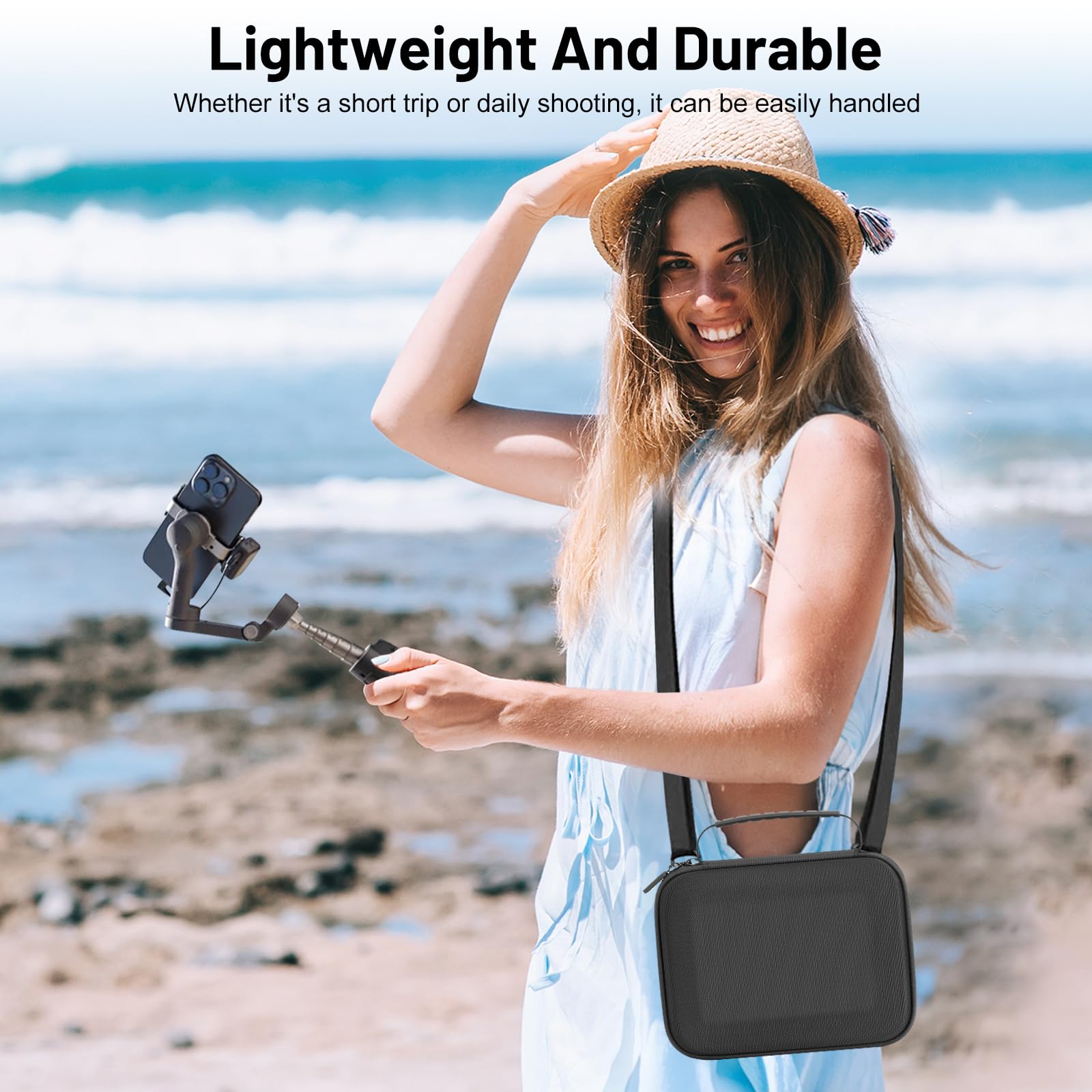 Étui Sac pour DJI Osmo Mobile 7P/8, Sac de Rangement Portable Compact pour DJI Osmo Mobile 7/7P/8 Vlog Combo