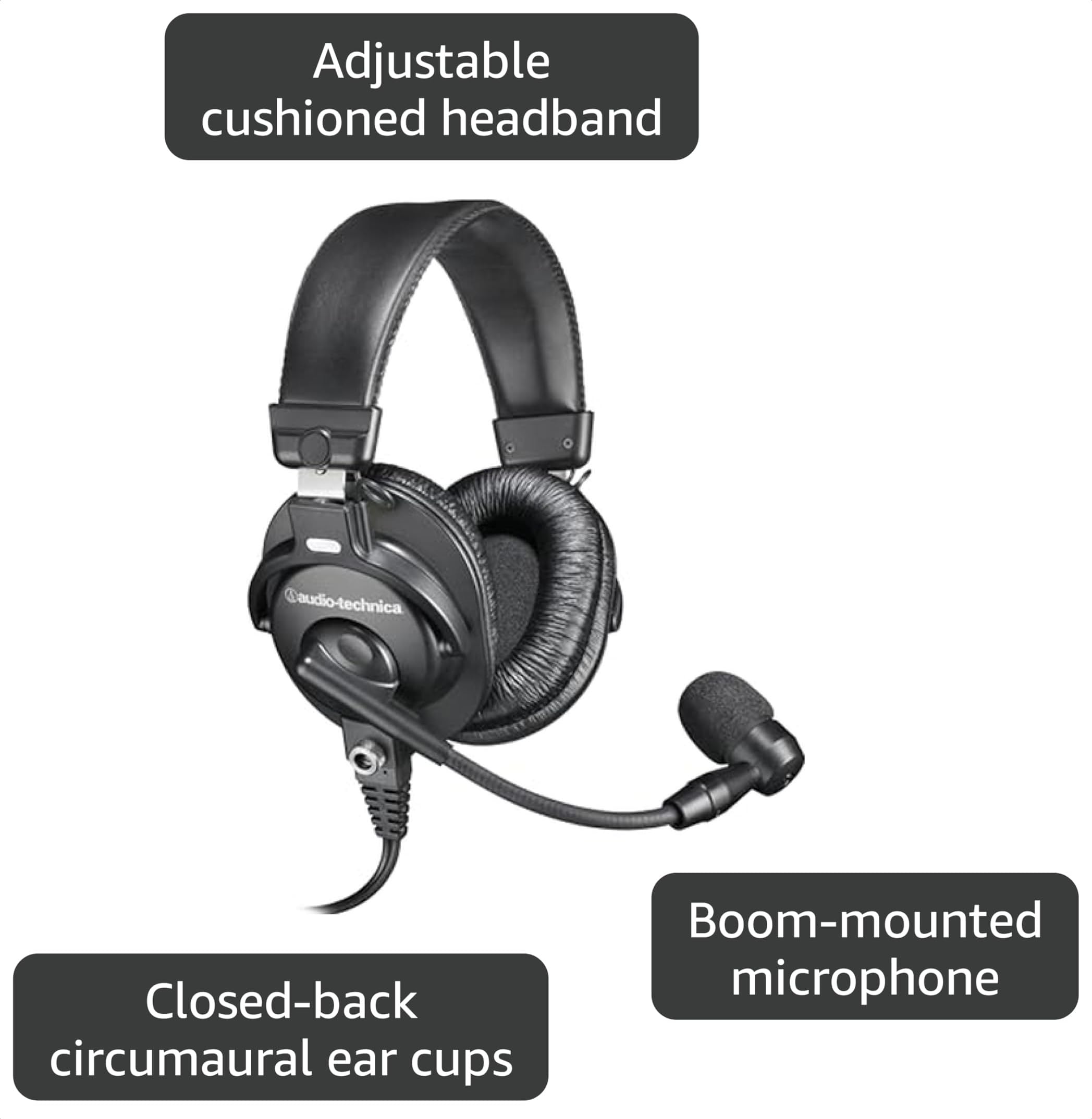 Amazon.com: Audio-Technica BPHS1 Broadcast Stereo Headset with