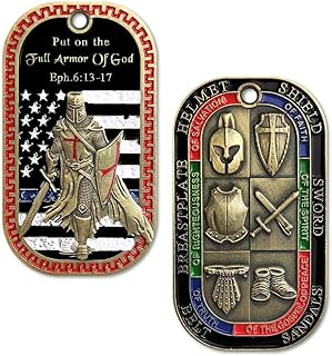 BirchRiver Armor of God Dog Tags - Ephesians 6:13-17 - Put on The Armor of God - Commemorative Keepsake