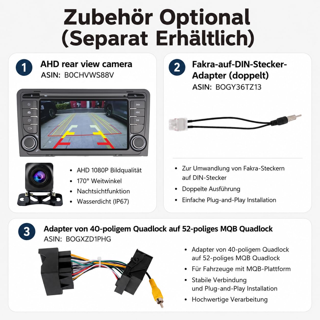 YZKONG Linux-Autoradio für Audi A3 8P/S3/RS3/Sportback