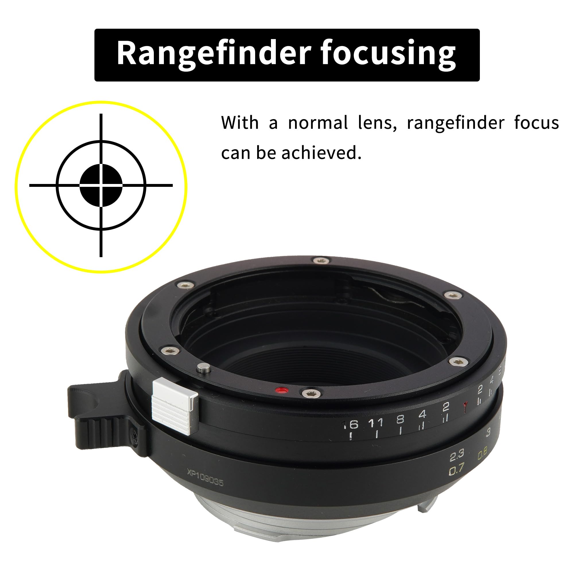 XPIMAGE Lens Mount Adapter Ring with Rangefinder Focus and Macro Extension for Nikon F Lens to Leica M Camera
