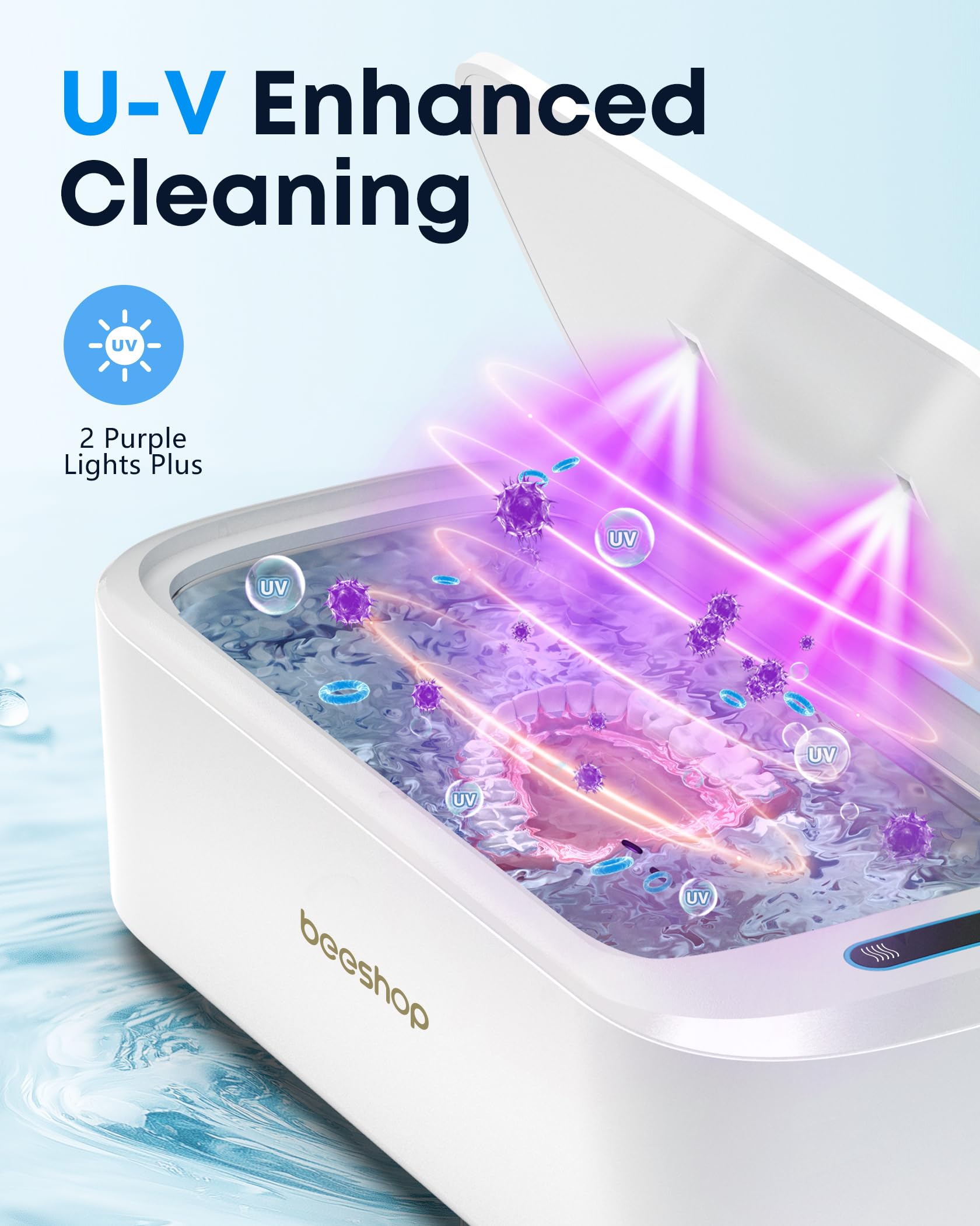 Amazon.com: BEESHOP 48kHz Ultrasonic Jewelry Cleaner, Dual Modes
