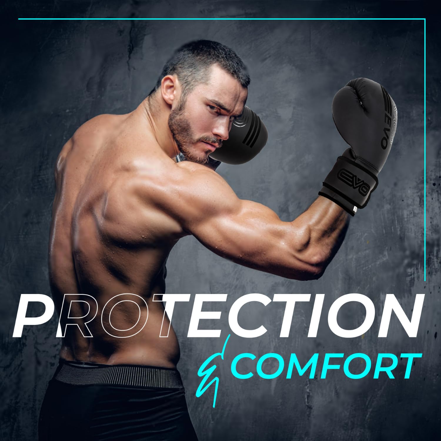 EVO Fitness Matowe czarne rękawice bokserskie MMA Muay Thai sztuki walki Kick Boxing Sparring Szkolenie Walka Mężczyźni Worek treningowy Damskie Różowe rękawiczki z owinięciami dłoni