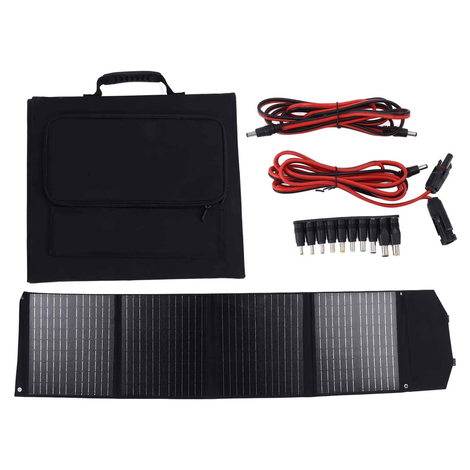 Fdit Faltbares Solarpanel 100 W, Tragbar, Monokristallines ETFE