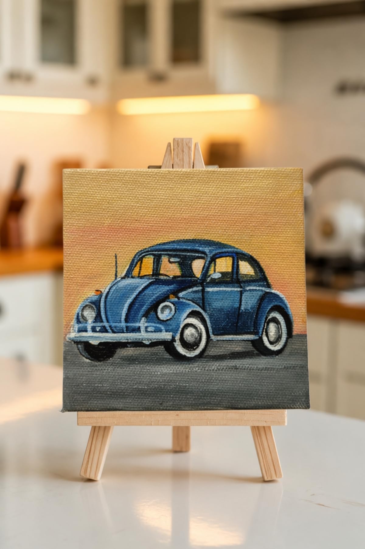 Mini Acrylic Painting of Vintage Blue Car, 4x4 Inch, home decor | Blue vintage car, Canvas Art, Tabletop Display, Handcrafted, Home Decor-image-46