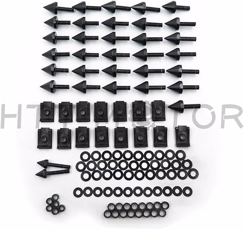 Miniatura 2 de HTTMT MT215-011 - Kit de pernos de carenado de motocicleta negro compatible con YZF R1 YZF-R1 2002 2003
