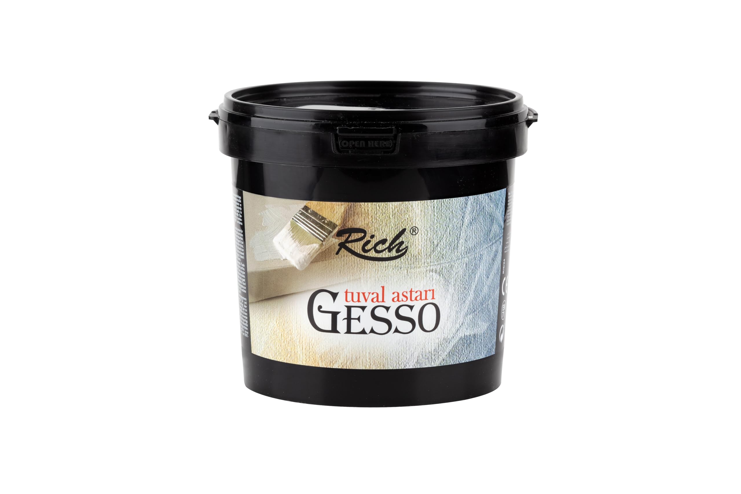 Rich Gesso Apprêt 1000 g - À base d'eau - Hautement pigmentée - Pour peintures à l'huile et acryliques - Utilisation polyvalente sur bois, tissu et papier